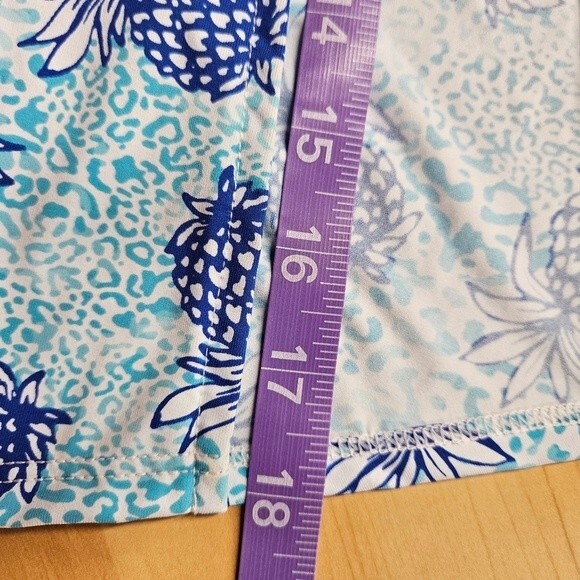 Blue and White Pineapple Print Maxi Dress - Picture 11 of 13